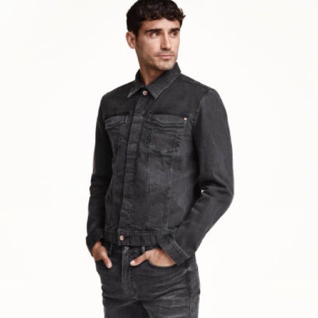 H M Black Denim Jacket Men s Fashion Coats Jackets and