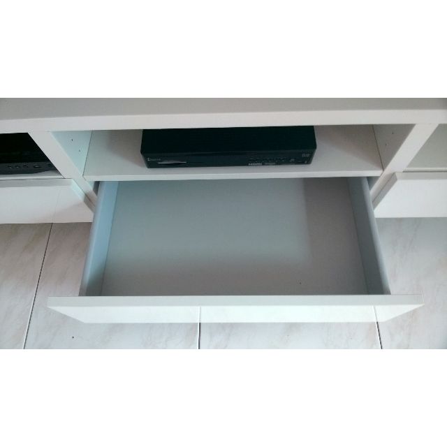 Ikea Besta Tv Bench With Drawers Glossy White Furniture On Carousell