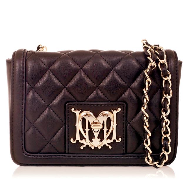 LOVE MOSCHINO QUILTED CROSSED BODY BAG, Women's Fashion, Bags & Wallets, Crossbody Bags on