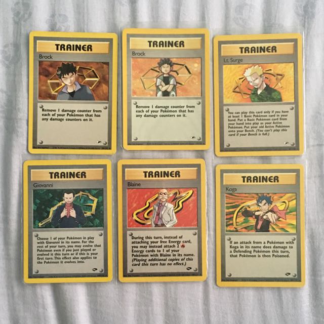 Pokemon Trading Cards - Gym Leader, Hobbies & Toys, Toys & Games on  Carousell