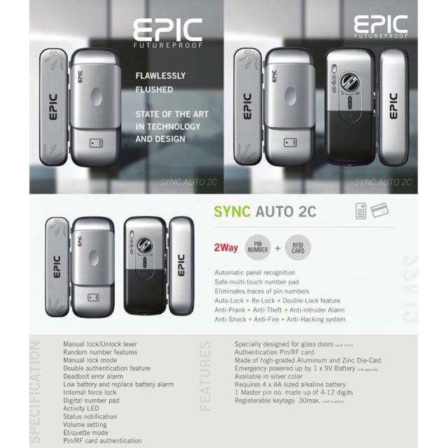 Promo 30 Off Digital Door Lock For Glass Doors Sync Auto2c From Promo 30 Off Digital Door Lock For Glass Doors Sync Auto2c From Korea Electronics On Carou