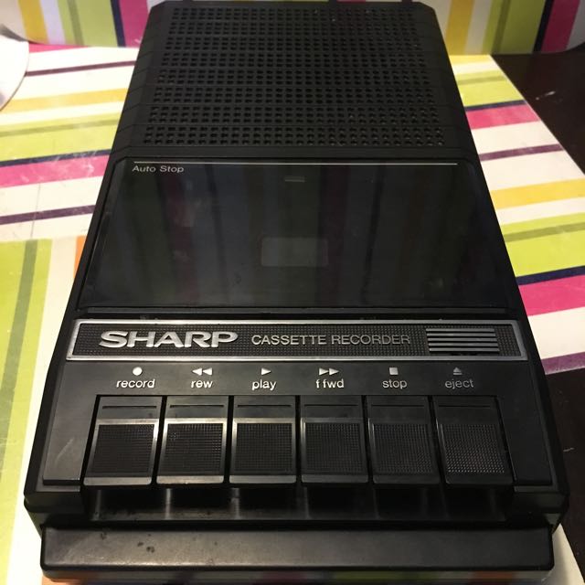 vintage SHARP cassette recorder 80s, Hobbies & Toys, Collectibles