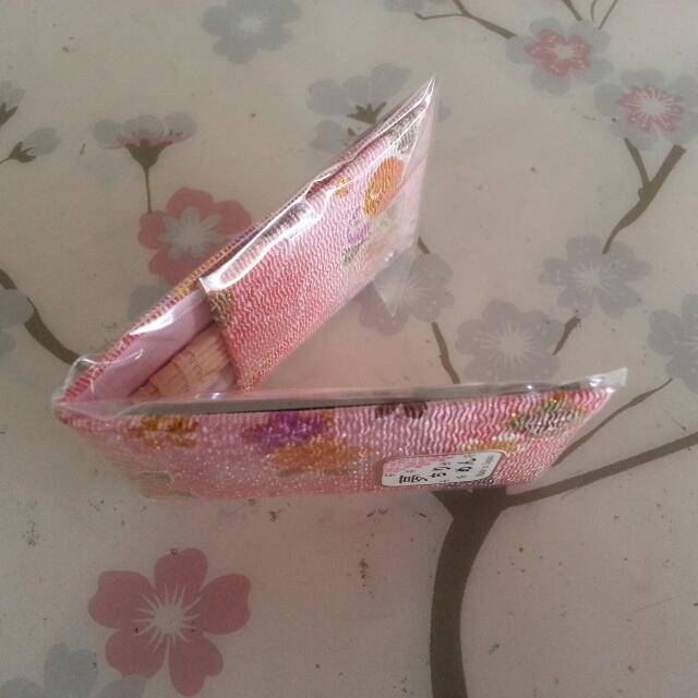 Japanese Mini Pocket Mirror With Toothpick Holder, Beauty & Personal Care, Sanitary Hygiene on