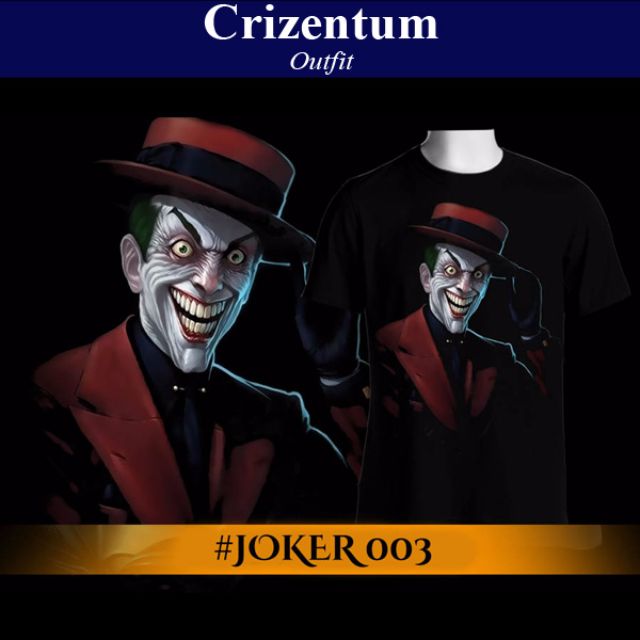 Kaos 3d Joker 003 Unisex 100 Cotton Combed Premium Termurah Pria