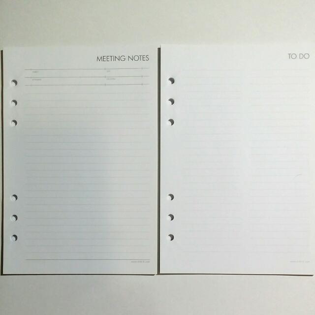 Kikki.K Large Planner Inserts, A5 Refills, Bright White, Hobbies & Toys
