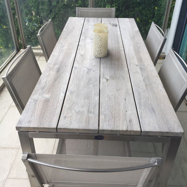 Teak Mahogany Outdoor Table Chairs Furniture On Carousell