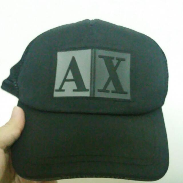 armani exchange black cap