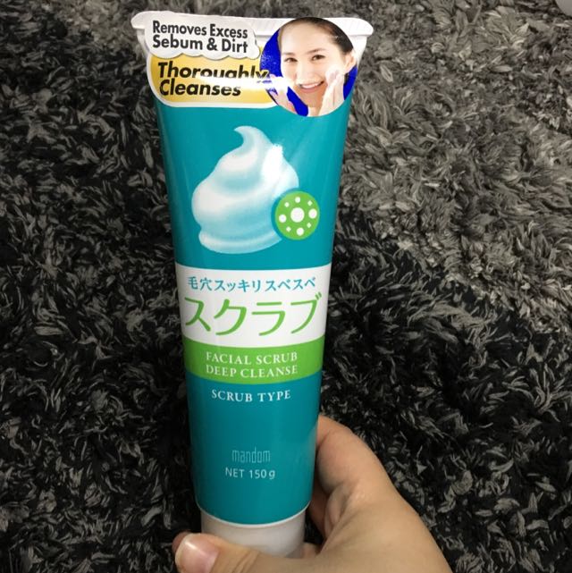 mandom green tea facial wash