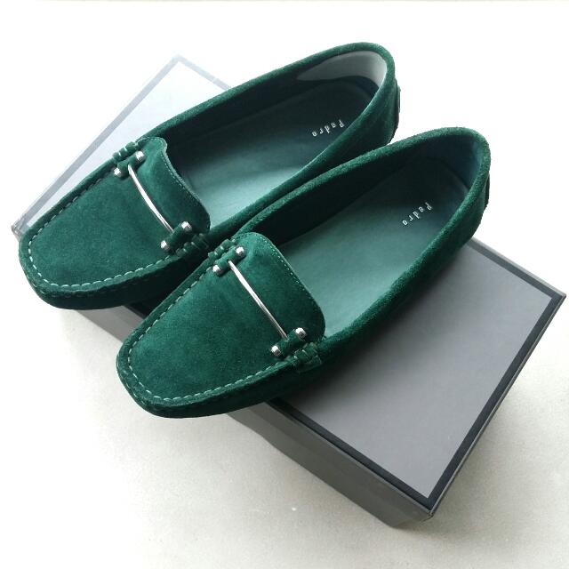 Green loafers womens Clearance