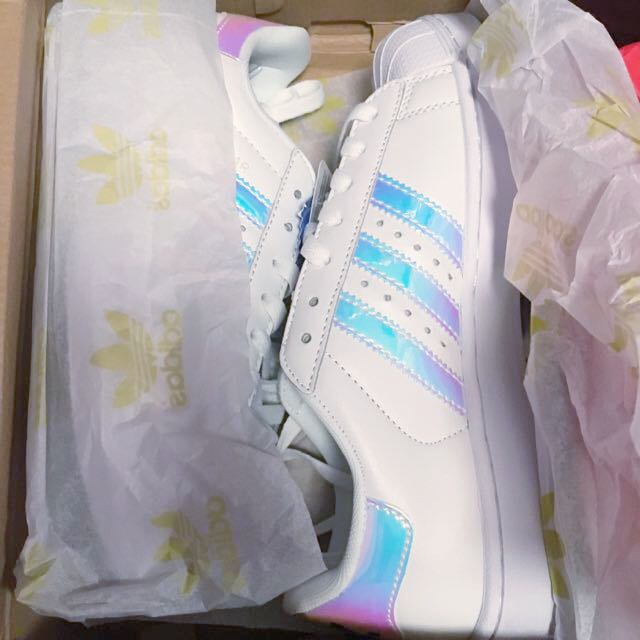 adidas superstar holographic stripes