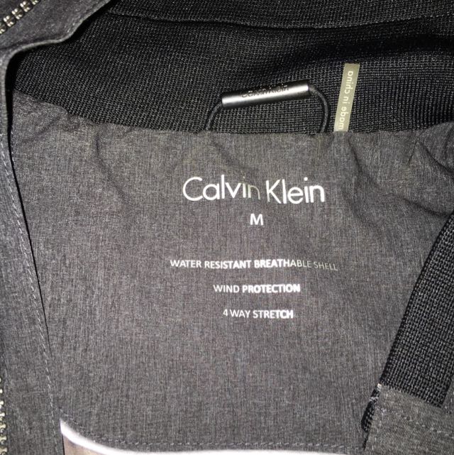 calvin klein water resistant breathable shell wind protection 4 way stretch