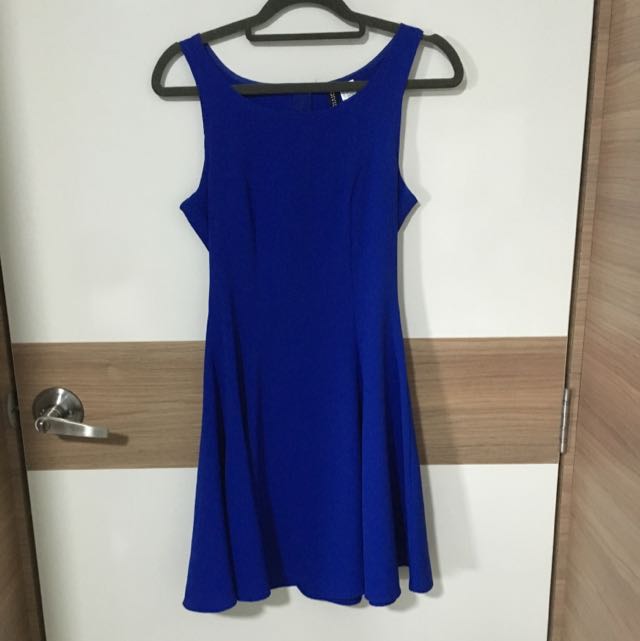 h&m royal blue dress