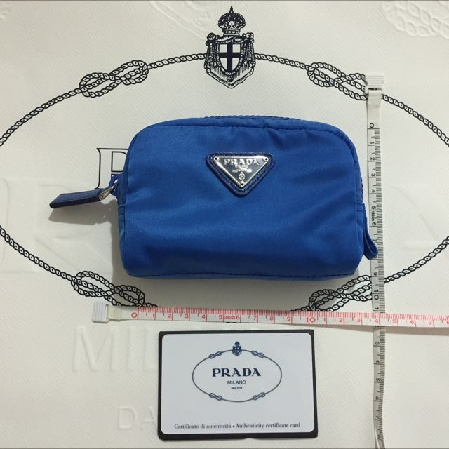Prada Nylon Zipper Pouch, Luxury, Bags & Wallets on Carousell