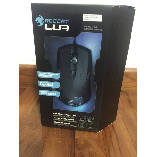 Roccat Lua Tri Button Gaming Mouse Black Computers Accessories Accessories