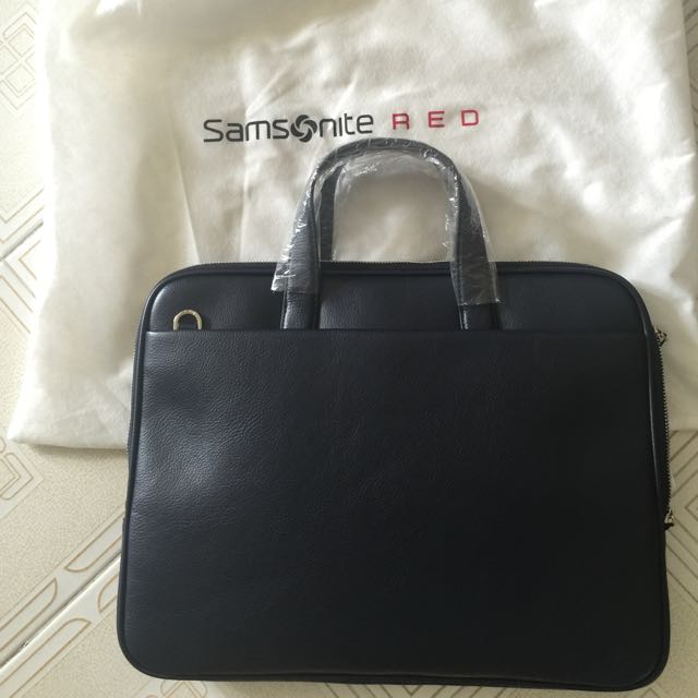 Samsonite New Vico 2 Briefcase Slim Version (Navy Color) Bag - Not Tumi