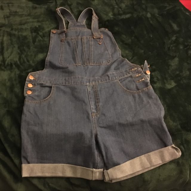 Valley girl denim overalls top
