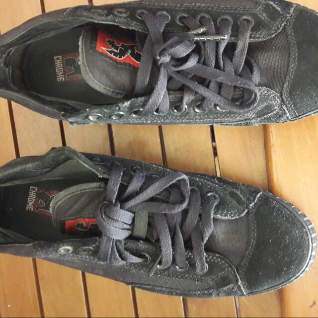 Chrome red top sole shoes