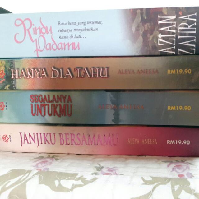 Novel Melayu (Category: Religion Books) located in Kuala Lumpur. Submitted by julians (Listing ID 55872024, Image 3). Description: #RM7 setiap satu 1) Matahariku - Aina Emir [SOLD] 2) Menyemai Cinta - Iffa Irdina 3) Chinta - Norhayati Berahim [SOLD] 4) Selagi Ada Dia - Aisya Sofea 5) Sungguh Aku Cinta - Anis Ayuni 6) Bayangan Rindu - Anis Ayuni 7) Senafas Rindu - Damya Hanna [SOLD] 8) Ternyata Cinta - Damya Hanna 9) Ilham Hati - Damya Hanna 10) R
