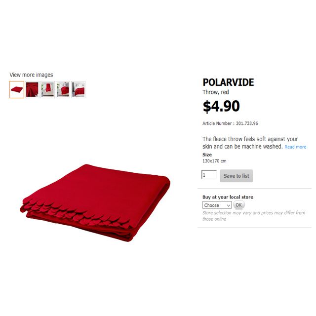 Ikea polarvide throw deals