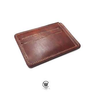 Handmade Genuine Full Grain Leather Minimalist Card Holder/Wallet | Handcrafted | Handstitched | D39