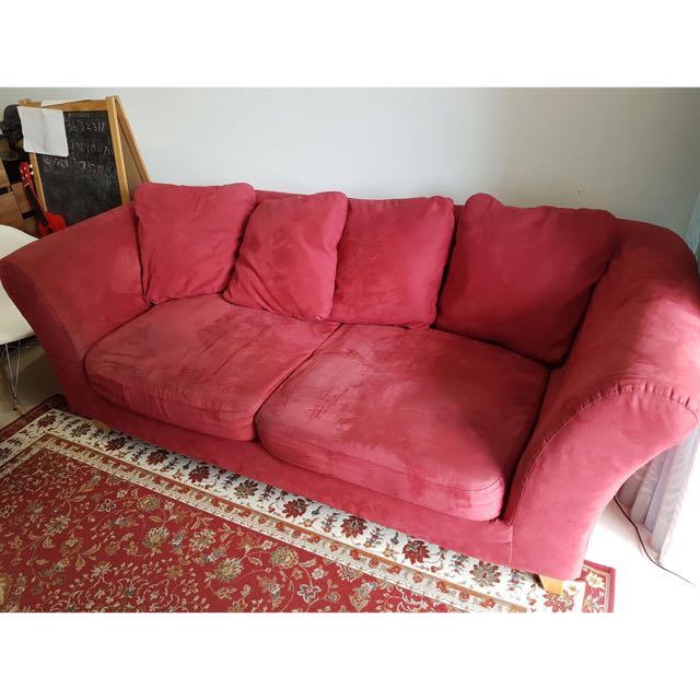3seater Sofa (Fabric) Preloved, Furniture & Home Living, Furniture