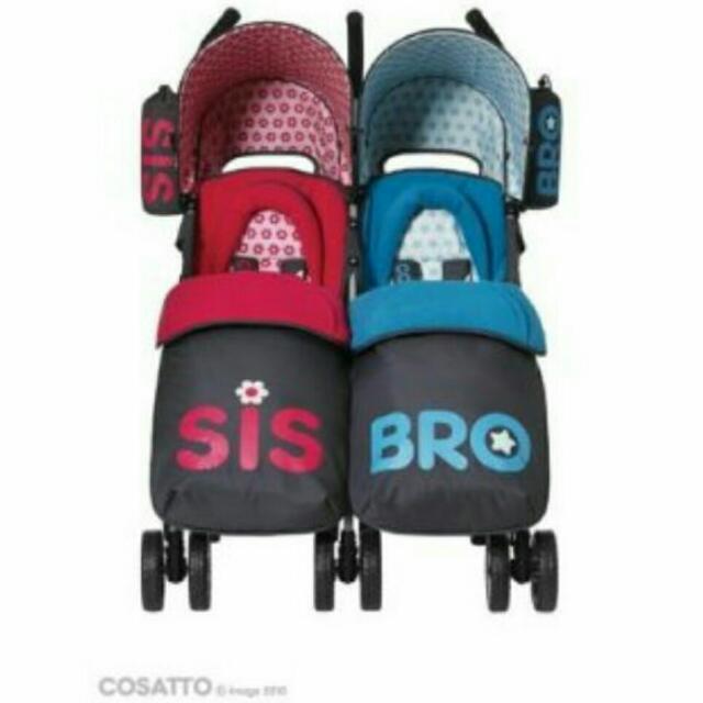 Bro and sis pushchair sales