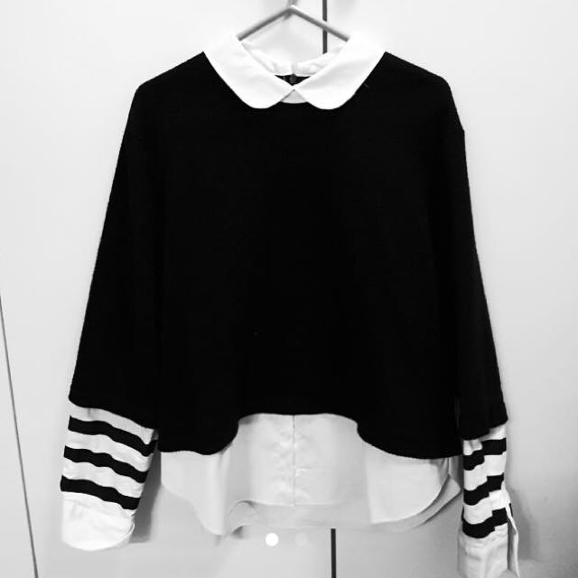 sweaters over collared shirts