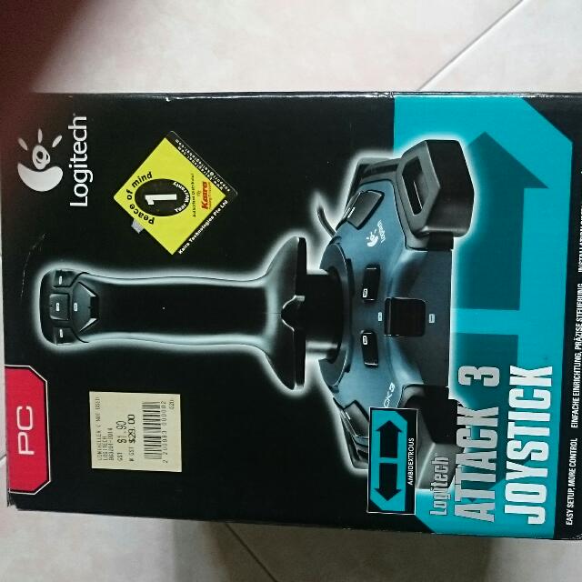 Logitech Attack 3 Joystick, Computers & Tech, Parts & Accessories ...