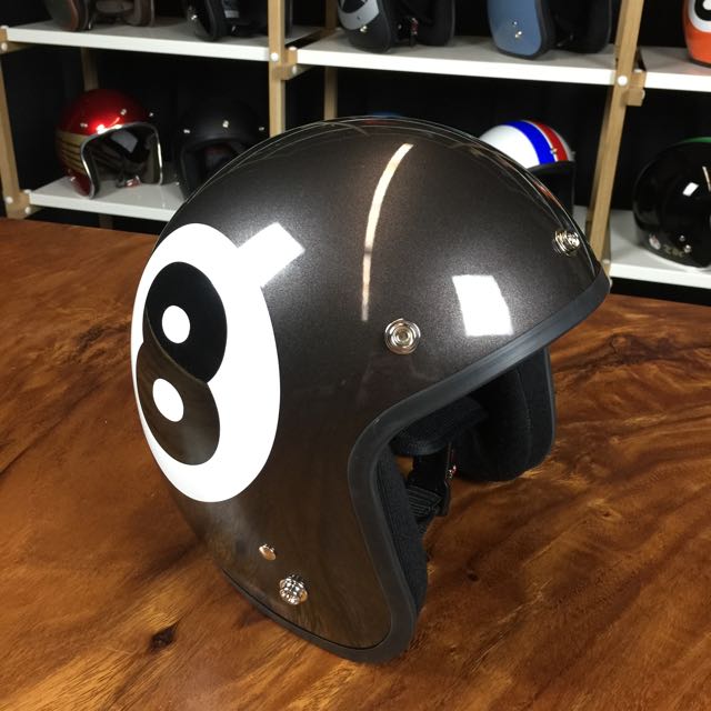 Lucky 8 Auto >> Retro Helmet Lucky 8 Metallic Grey Auto Accessories On Carousell Lucky 8 Auto >> Retro Helmet Lucky 8 Metallic Grey Auto Accessories On Carousell