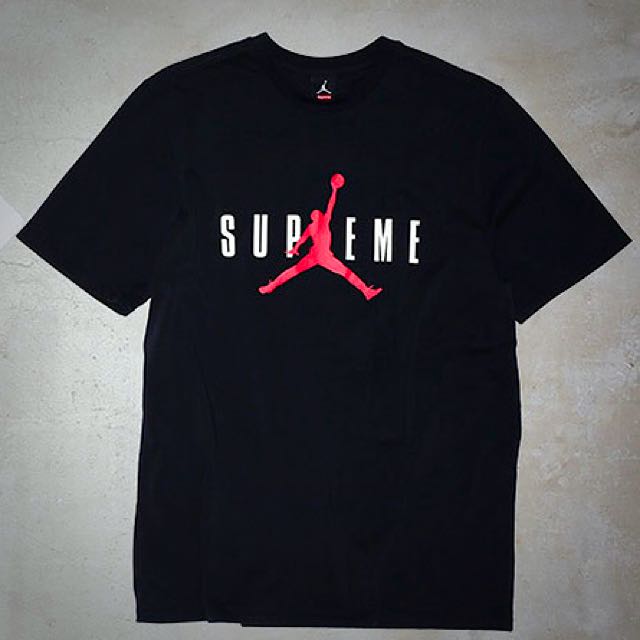Supreme X Jordan Tee Black Size Small 