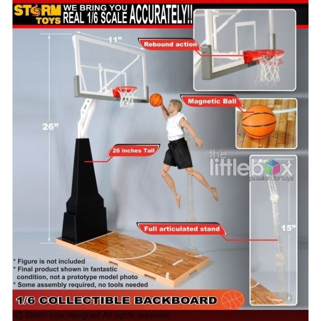 [STOCK] 1/6 Scale NBA Basketball Hoop Backboard Set Storm Toys Michael