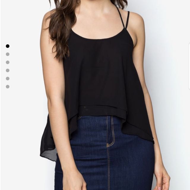 chiffon spaghetti strap top
