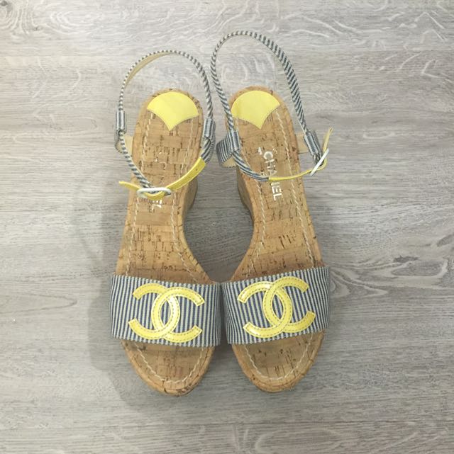 Chanel Wedges, Luxury, Sneakers & Footwear on Carousell