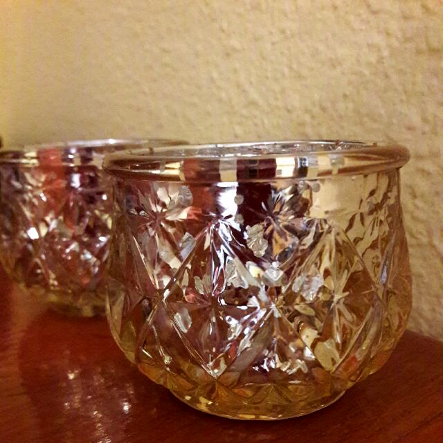 Gold Coloured Tea/candle Light Holders, Everything Else on