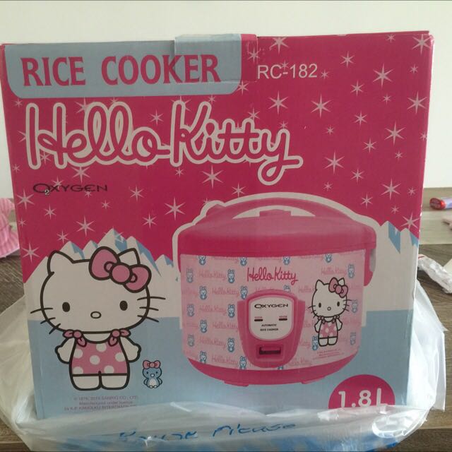 Hello Kitty Rice Cooker By Oxygen RC182, TV & Home Appliances, Kitchen
