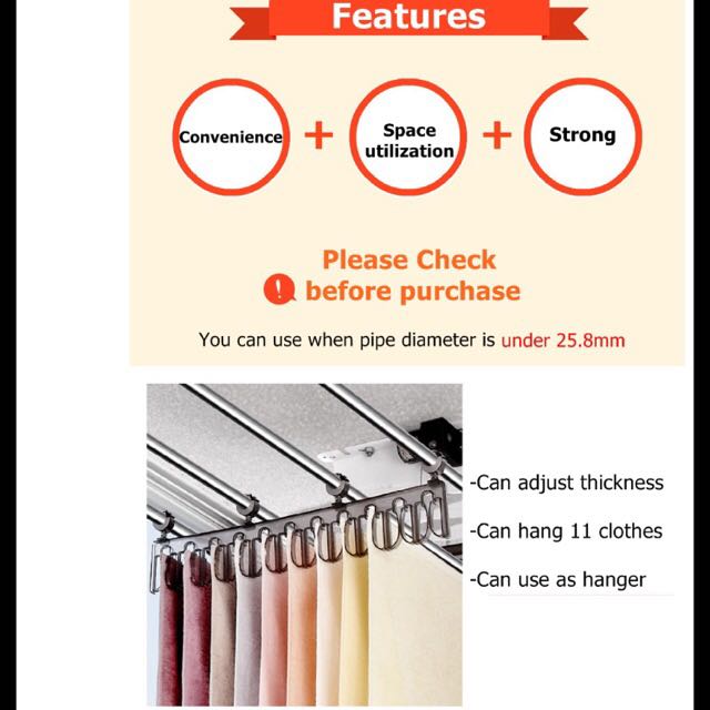 Wellex Clothes Drying Rack, Furniture & Home Living, Home Improvement & Organisation, Hooks
