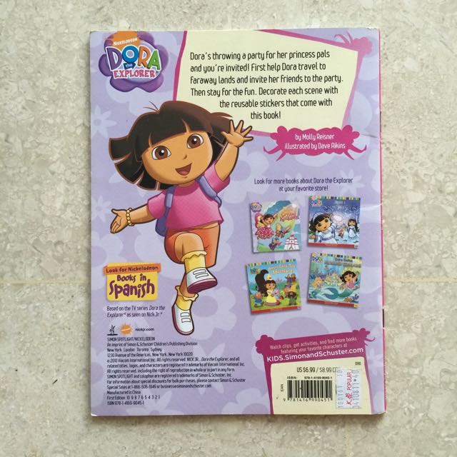 Dora The Explorer - Dora's Princess Party, Books & Stationery on Carousell