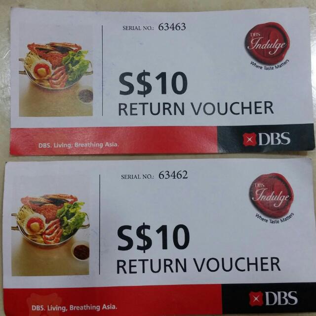 DBS Coca Restaurant Return Voucher, Tickets & Vouchers, Vouchers on
