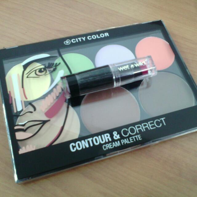 Gratis City Color Cream Pallete Gratis Lipstick Wnw Megalast Serba Serbi Di Carousell