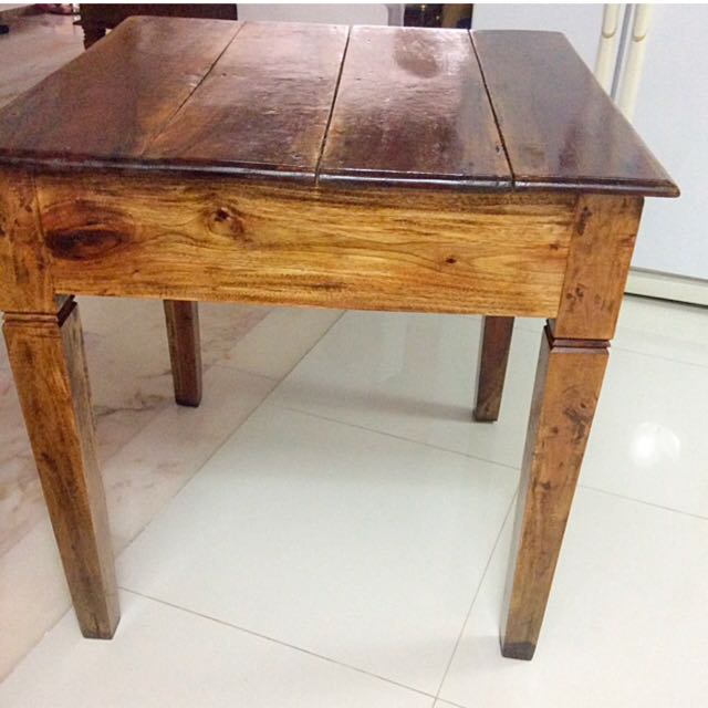 Vintage Solid Wood Table, Furniture & Home Living, Furniture, Tables