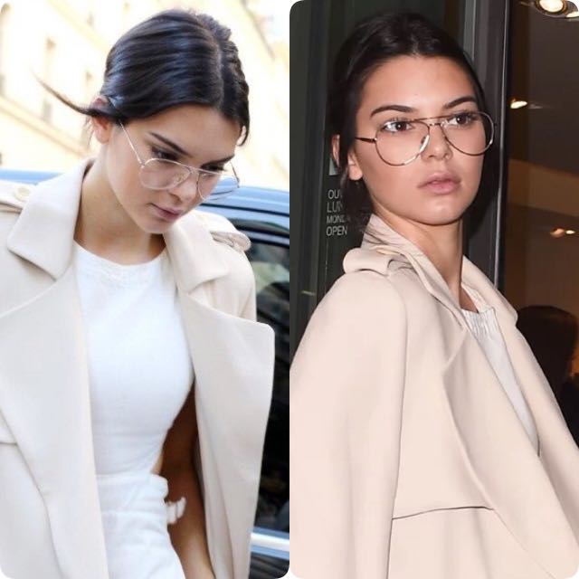 gold rim fashion glasses