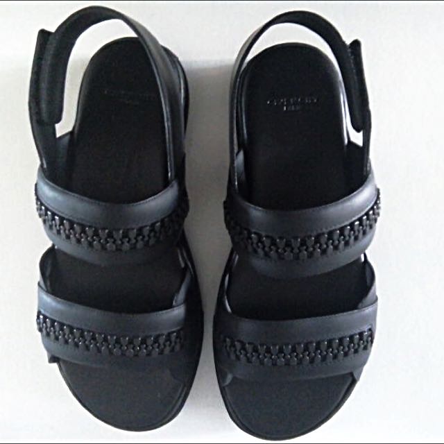 Givenchy Black Zip Sandals For Men