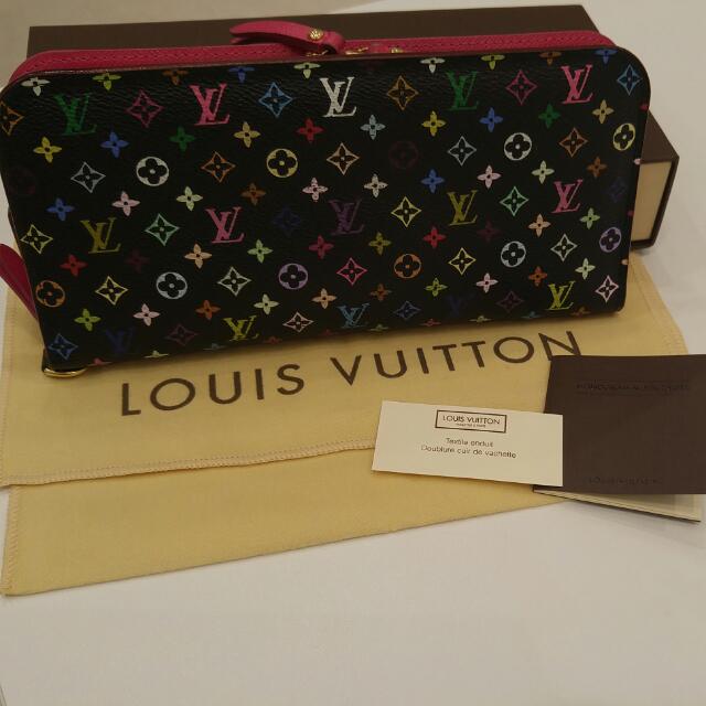 Louis Vuitton Insolite M93754 Black Multicolore Monogram Long Wallet 1