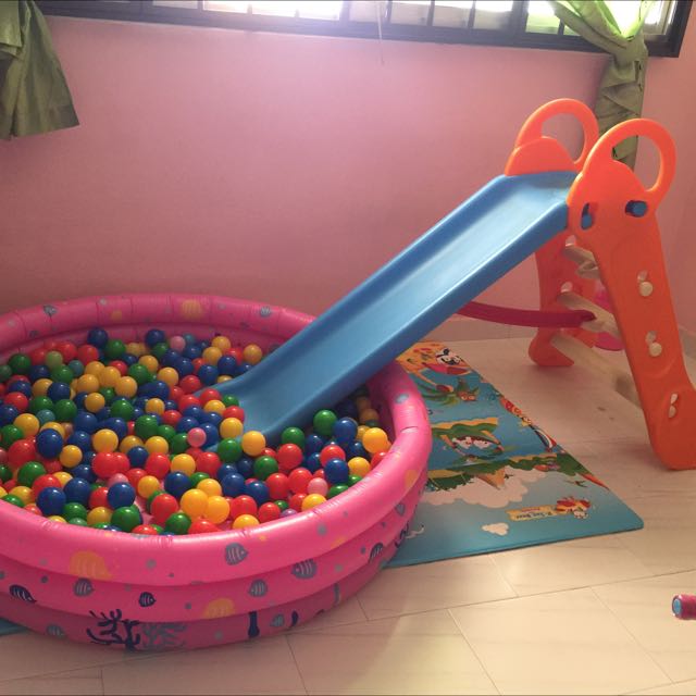 baby ball pit with slide