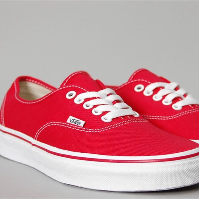 Vans Red Shoes, Women's Fashion, Footwear, Sneakers on Carousell