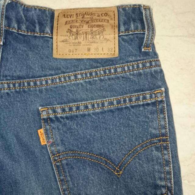 Vintage Orange Tab Levis 617 Bootcut Jeans, Men's Fashion, Bottoms ...