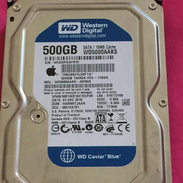 Western Digital 500GB Hard Drive Computers Tech Parts
