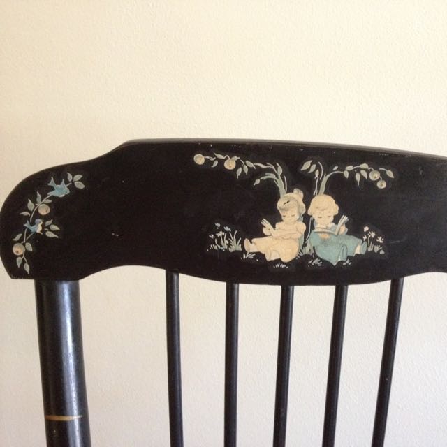 * REDUCED* 1950's Ramsdell Musical Wooden Child Rocking Chair, Hobbies ...