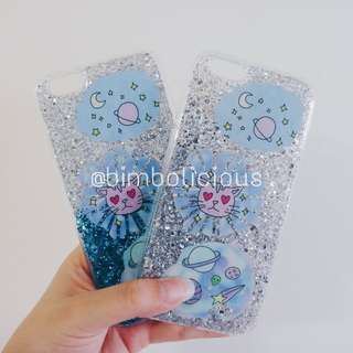 Galaxy Kitty Glitter iPhone 6/6s Casing