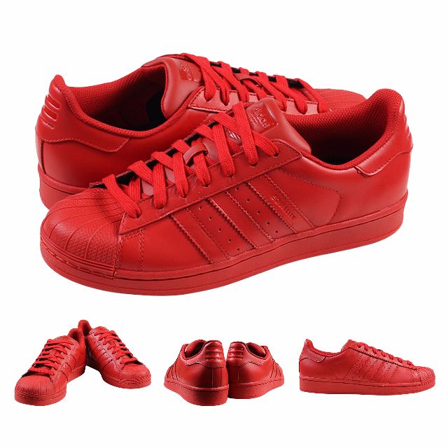 Adidas Originals Pharrell Williams Superstar Red S41833 USED withoutBOX  2015 JP
